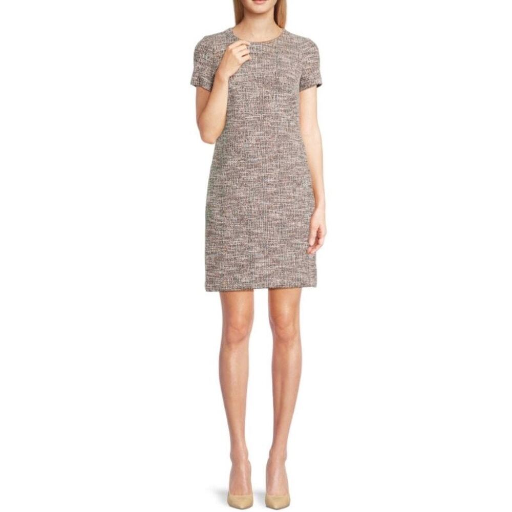 Calvin Klein Roundneck Sheath Mini Midi Dress Sz 6